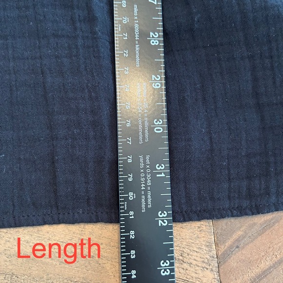 Old Navy SS Demi Swing Dress Black Jack Cotton Gauze Ruffle V-Neck Small NWT - Picture 9 of 12